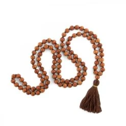 Japa Mala De Sándalo 18 Japa Mala De Sándalo -Yogaye Ventas collar yoga meditacion marron
