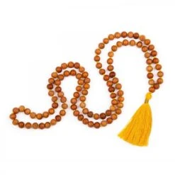 Japa Mala De Sándalo 21 Japa Mala De Sándalo -Yogaye Ventas mala amarillo bolas 108 collar